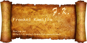 Frenkel Kamilla névjegykártya